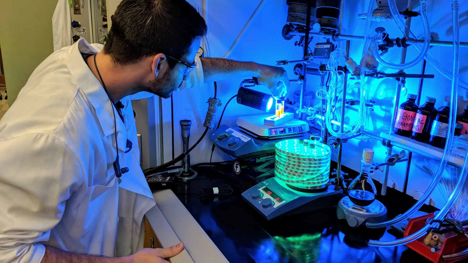 Sean Rafferty in the Lab
